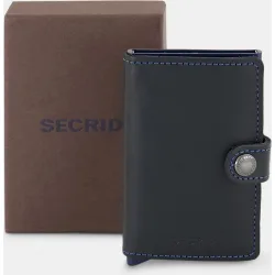 Tarjetero de piel original, con protección RFID de hombre