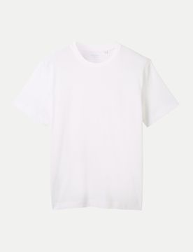 T-Shirt mit Piqué Struktur Weiß XXL