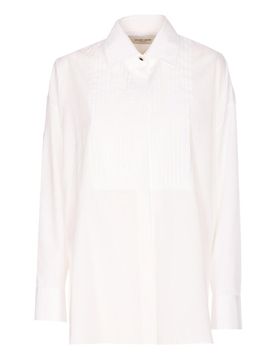 Camicia Over Bianca Con Bottoni Frontali