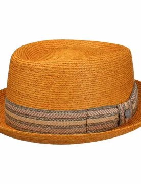 Oakleford Raffia Pork Pie Hat by - mustard - Female - Size: XL (60-61 cm) - Lierys - FashionsVida