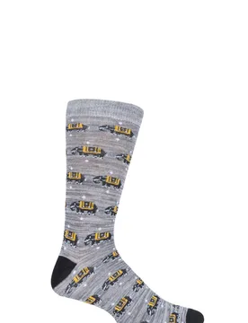 Pair Grey Elephants Fair Trade Bamboo Socks Unisex 3-7 Ladies - - Grey - Size: Small - Shared Earth - FashionsVida