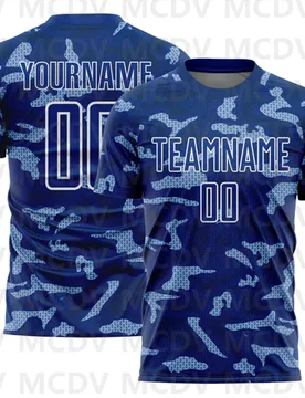 Custom Royal White Geometric Shapes Sublimation Soccer Uniform Jersey Personlized Team name you name number T-Shirts - Aliexpress - FashionsVida