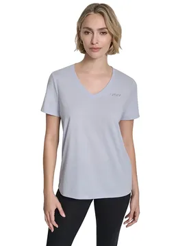 T-shirt à Manches Courtes Metallic Bubble Logo Frost Blue M