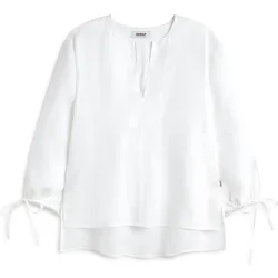 Camisa de mujer de manga larga y escote redondo
