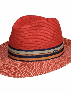 Corinaldo Bogart Straw Hat by - red - Unisex - Size: M (56-57 cm) - Lipodo - FashionsVida