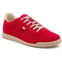 Bertie Pella Textile Womens Red Trainers - Size Uk 7