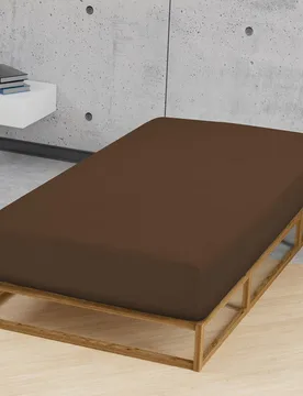 Jersey-Elastic-Spannbetttuch topas / mocca, 1x 90x190 cm - 100x220 cm - Biberna - FashionsVida