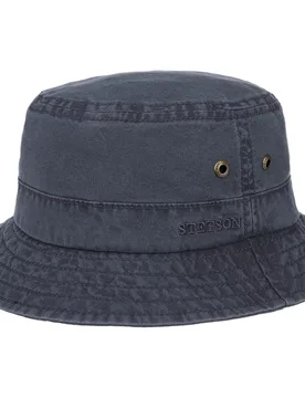 Delave Cotton Hat by - blue - Herren - Size: S (54-55 cm) - Stetson - FashionsVida