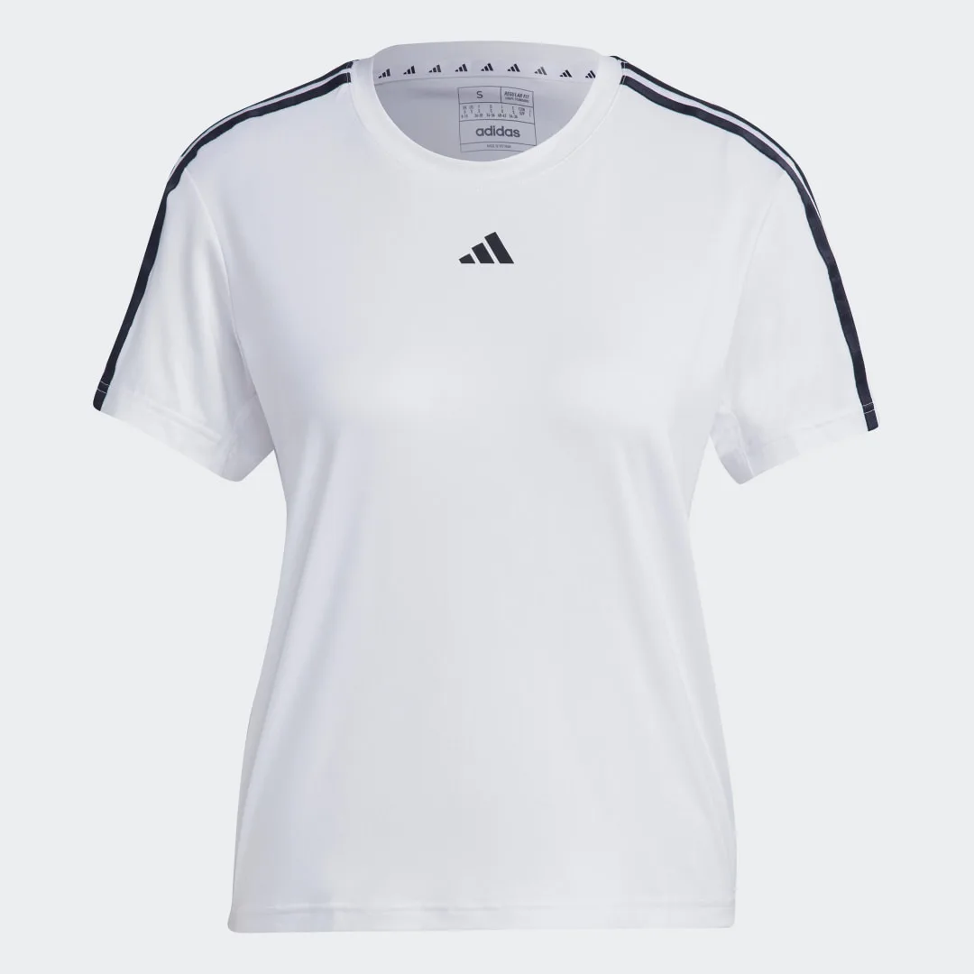 T-shirt AEROREADY Train Essentials 3-Stripes M White / Black - Adidas - FashionsVida
