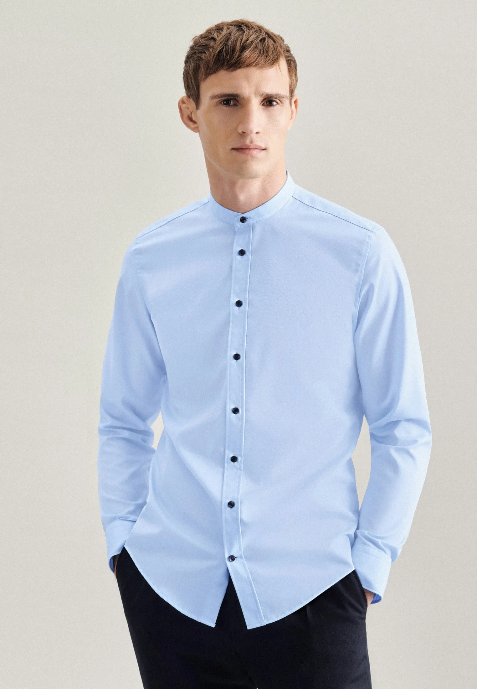 Slim Business Hemd Uni Blau 37 - Seidensticker.com - FashionsVida