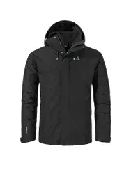 Giacca da trekking da uomo Okere eL 3in1 con cappuccio nero 58