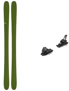 Ski Set inkl. Bdg. All-Mountain Skier Pack AREA 91 2026 aus Wolle Grün - Candide - FashionsVida