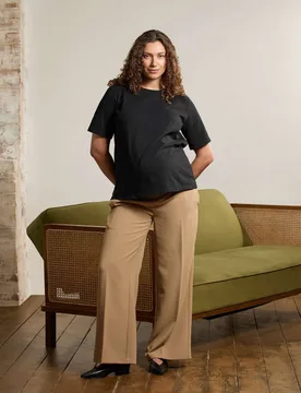 Maternity Wide Leg Trousers Natural Mix female - JoJo Maman Bébé - FashionsVida