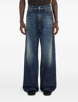 Jeans gamba ampia uomo blu