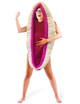 Lustiges Vagina-Kostüm für Erwachsene pinkfarben-beige - SURPRISEZ VOUS - FashionsVida