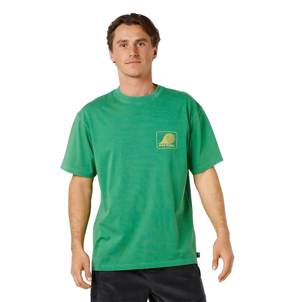 Maglietta A Maniche Corte Aots Rolling Wave Leaf Green XL - Rip curl - FashionsVida