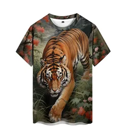 Men's Outdoor Pattern 3D Printed Short-Sleeve T-Shirt - Printed Tee, Party Wear, Smooth Fabric