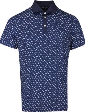 Polo Airflow Printed, navy/weiss s