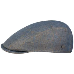 Barrick Linen Flat Cap by - blue - Size: M (56-57 cm)