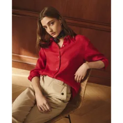 Camisa de mujer de lino con manga larga