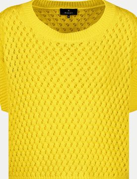 Pullover mit Ajour-Struktur Gelb 40