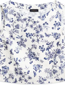 Top crop de mujer con estampado floral - Caroll - FashionsVida