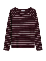 Maglietta a maniche lunghe rosso scuro L