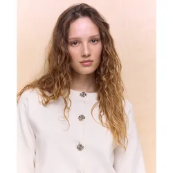 Chaqueta de punto lisa de mujer