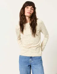 Cotton Rich Printed T-Shirt Ivory Mix female