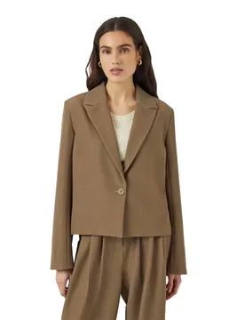 Yas Blazer Dakota Lead Gray 42 - Yas - FashionsVida
