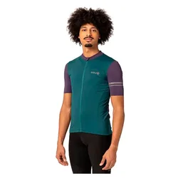 Maglia A Maniche Corte Colorblock Performance Deep Sea Green