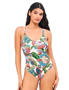 Maillot De Bain Printed Tribal Plus Size - GISELA - FashionsVida