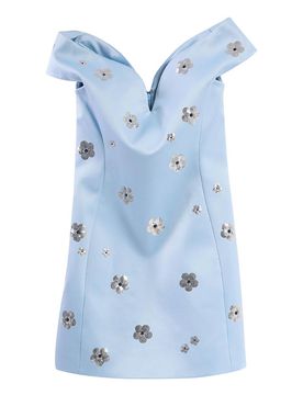 Vestito abbellito con paillettestri