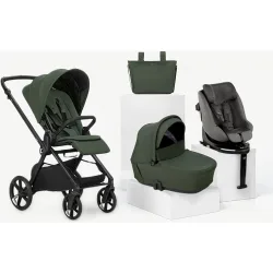 Trío Muum 5 verde + capazo Sleep + silla auto Kombifix gris