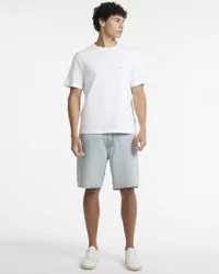 Bermuda jeans lavaggio chiaro bleach in cotone stretch