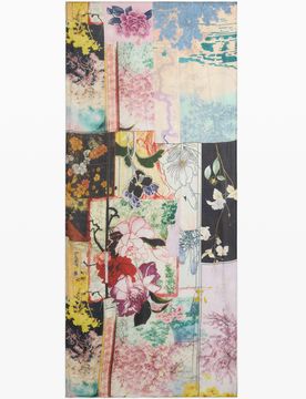 Foulard rectangulaire imprimé, Viscose, U