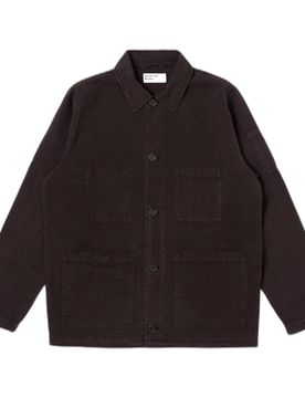 Giacca coverall jacket lyo linen mix - licorice