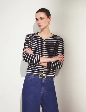 Chaqueta de mujer con estampado de rayas - Woman El Corte Inglés - FashionsVida