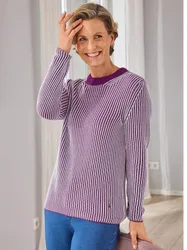 Brioche-Strickpullover Farbeffekt - Violett - female - Size: 44