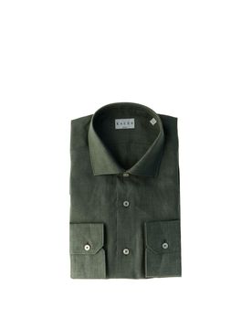 Camicia in lino VERDE OLIVA 39