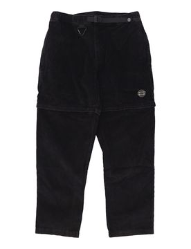 Pantalone Lungo Uomo Round Corduroy Trousers Washed Black