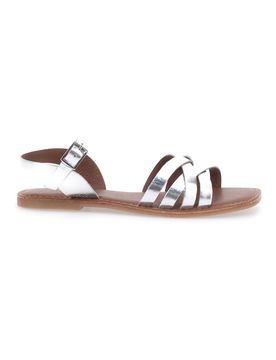 Sandali Argento con Punta Squadrata e Tomaia in Pelle A99311104 37