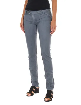 Womens Long Reversible Pants With Narrow Bottoms 10dbf0537-G208 Woman - Grey Cotton - Size 31 (Waist) - MET - FashionsVida