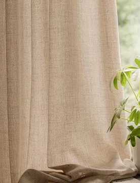 Pieza Cortina semitransparente con sensación de lino de estilo japonés, cortina de privacidad semiopaca, no transparente, adecuada para ventanas, sa - Shein - FashionsVida