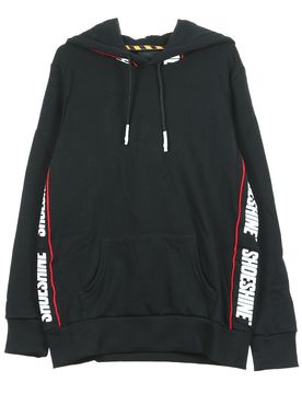 Felpa Cappuccio Uomo Band Inserts Hoodie Black