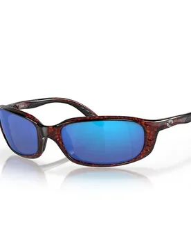 Brine Mirrored Polarized Sunglasses Tortoise Blue Mirror 580G/CAT3 Women - Costa - FashionsVida