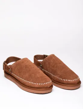 Women's Sheepskin Embroidered Clog Slippers in Tan Size: 6 - Tan - Size: 6 - Lakeland Leather - FashionsVida