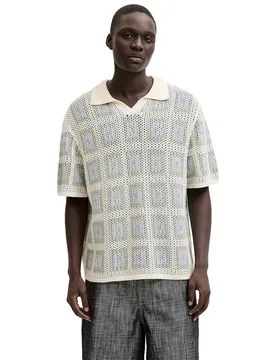 Polo A Maniche Corte Aiden Sea Salt / Seagrass/Cashmere Blue L - Jack & jones - FashionsVida