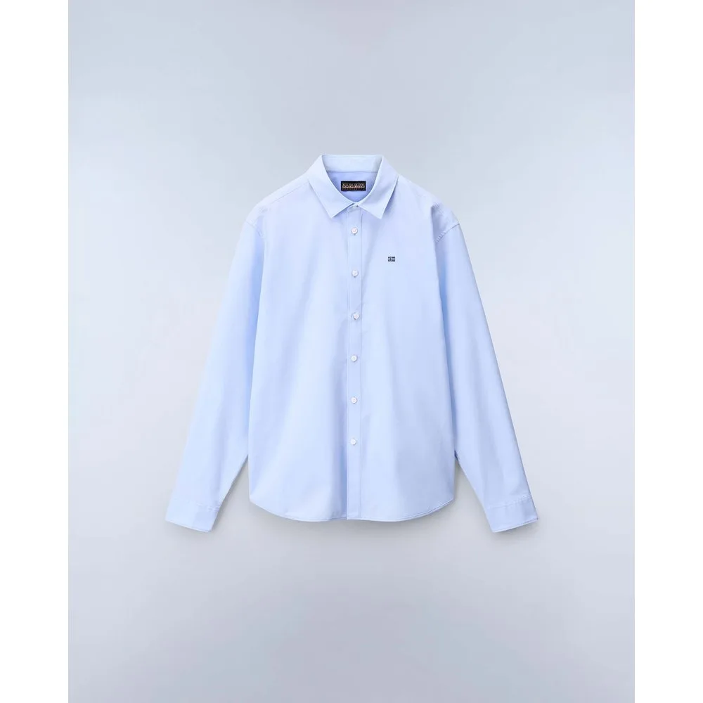 Camisa oxford de algodón de hombre terra de manga larga - Napapijri - FashionsVida