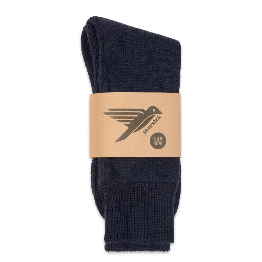 Happy Hiking Wool Socks - Navy - Silverstick - FashionsVida